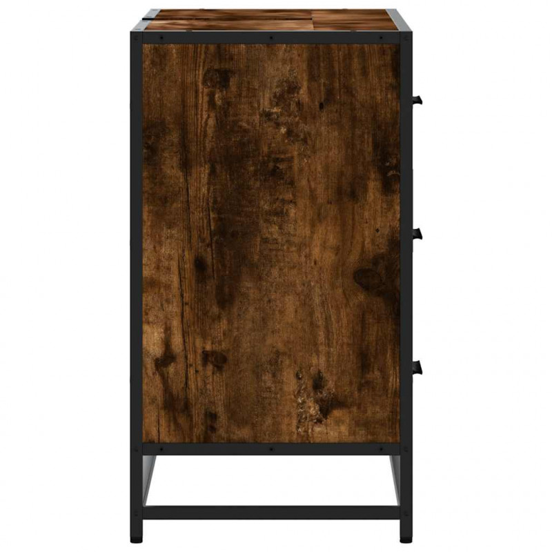 Szafka pod umywalkę przydymiony dąb, 80x33x60 cm