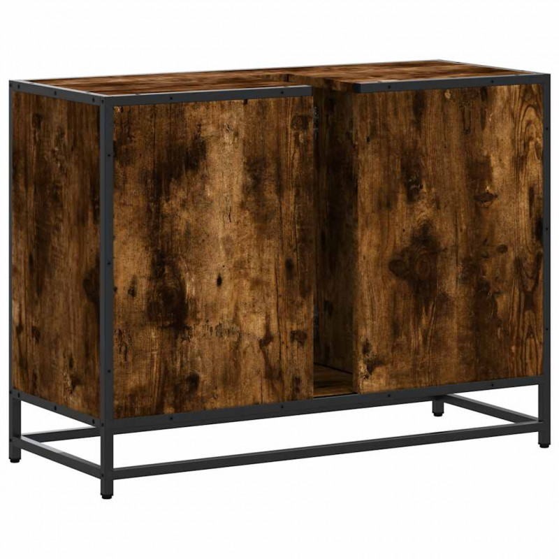 Szafka pod umywalkę przydymiony dąb, 80x33x60 cm