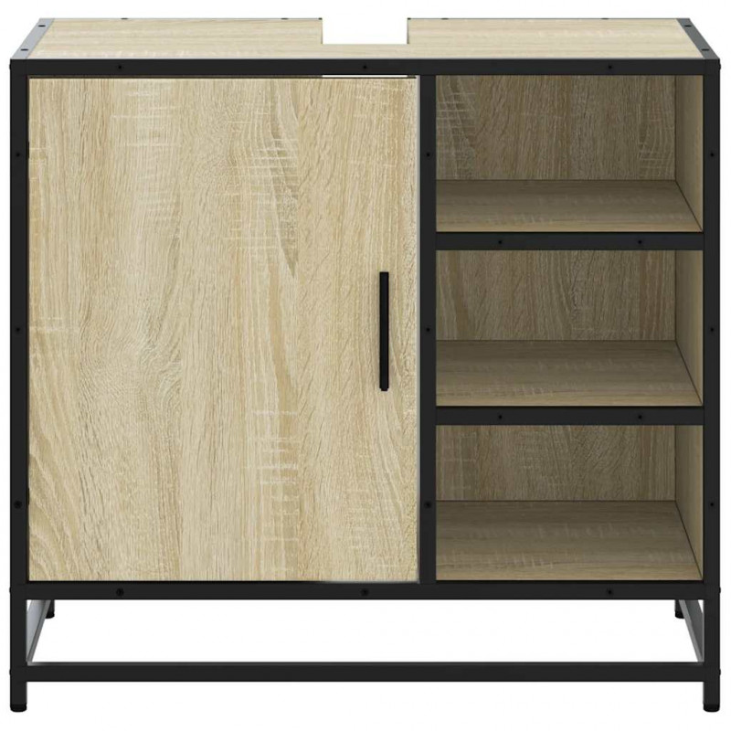 Szafka pod umywalkę łazienkową Sonoma Oak 65x33x60 cm Drewno klejone