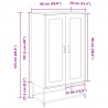 Szafka, czarna, 68x39x123 cm, stal