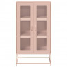 Komoda wysoka różowa 68x39x123 cm stalowa