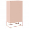 Komoda wysoka różowa 68x39x123 cm stalowa