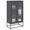 Komoda wysoka Antracyt 68x39x123 cm Stal