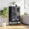 Komoda wysoka Antracyt 68x39x123 cm Stal
