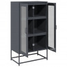 Komoda wysoka Antracyt 68x39x123 cm Stal