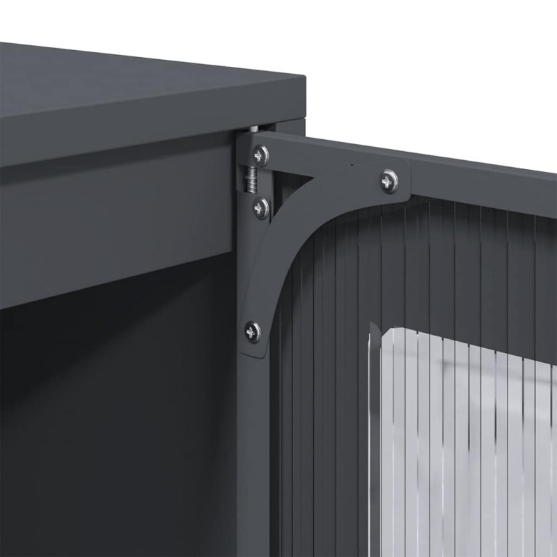 Komoda wysoka Antracyt 68x39x123 cm Stal