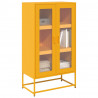Komoda wysoka Musztardowo-żółta 68x39x123 cm Stal