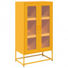 Komoda wysoka Musztardowo-żółta 68x39x123 cm Stal