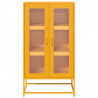 Komoda wysoka Musztardowo-żółta 68x39x123 cm Stal