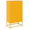 Komoda wysoka Musztardowo-żółta 68x39x123 cm Stal