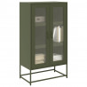 Komoda Oliwkowo-zielona 68x39x123 cm Stal