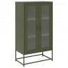 Komoda Oliwkowo-zielona 68x39x123 cm Stal