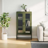 Komoda Oliwkowo-zielona 68x39x123 cm Stal