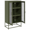 Komoda Oliwkowo-zielona 68x39x123 cm Stal