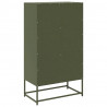 Komoda Oliwkowo-zielona 68x39x123 cm Stal