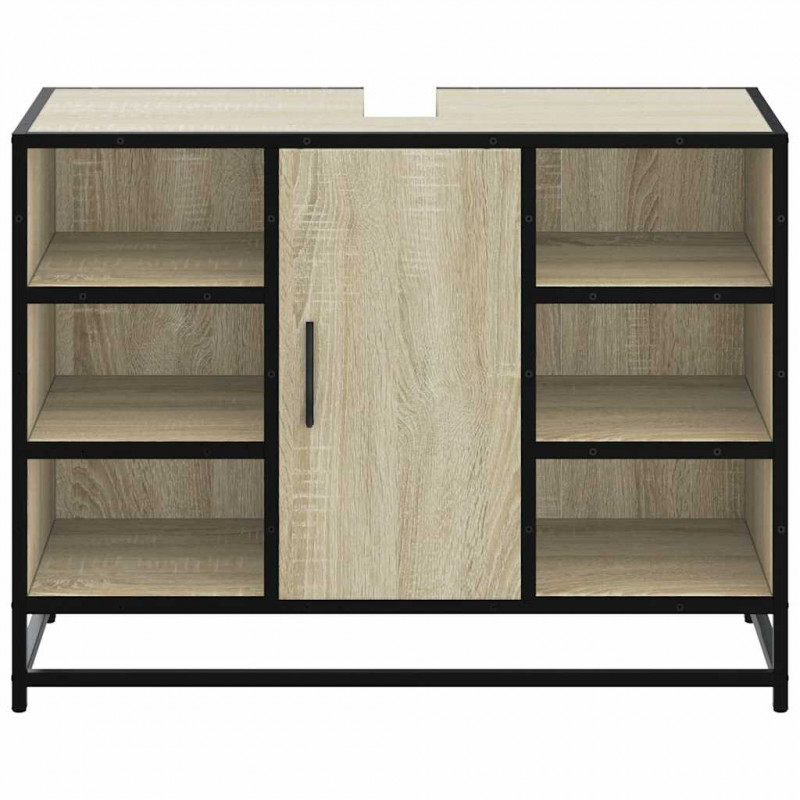 Szafka pod umywalkę łazienkową Sonoma Oak 80x33x60 cm Drewno klejone