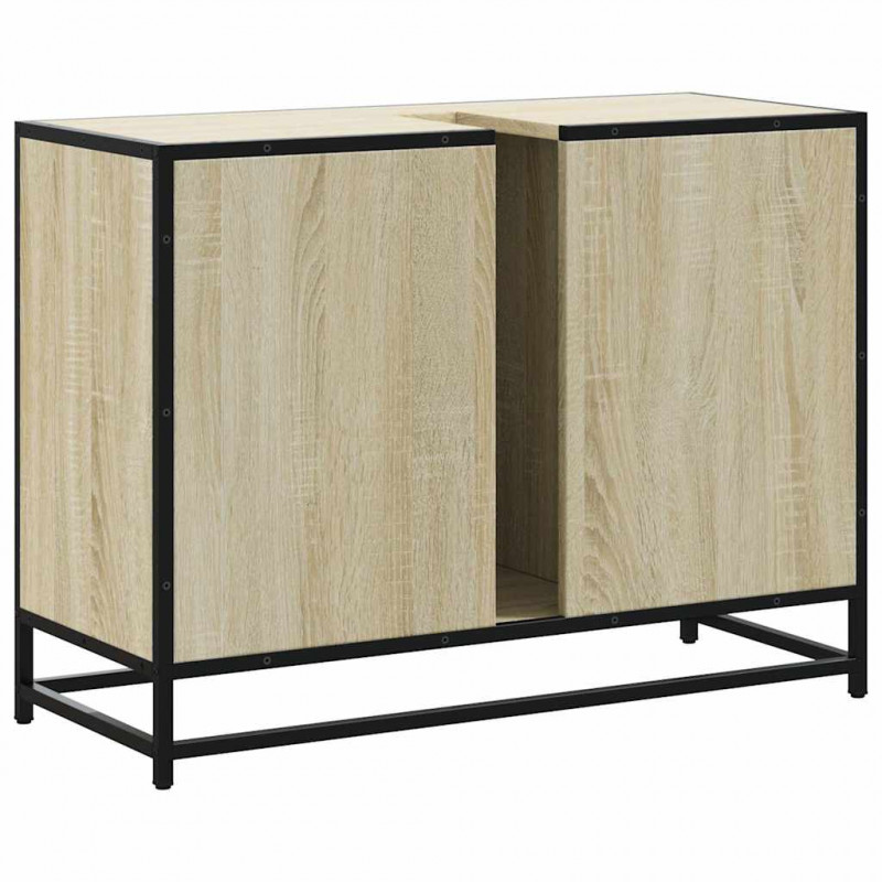 Szafka pod umywalkę łazienkową Sonoma Oak 80x33x60 cm Drewno klejone