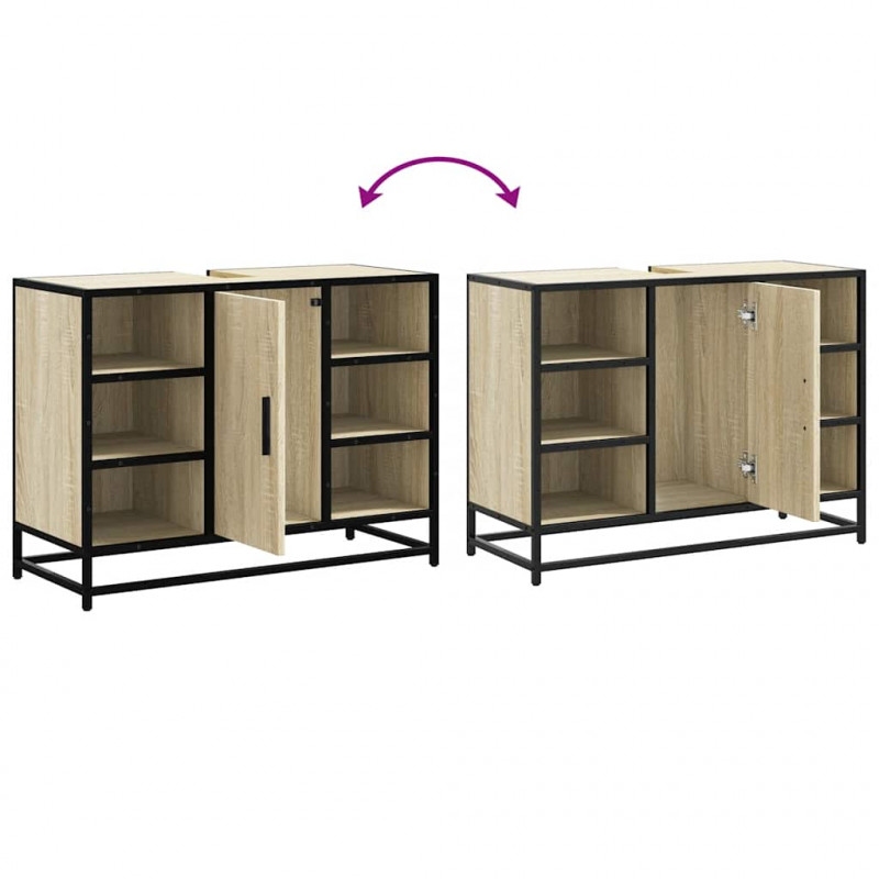 Szafka pod umywalkę łazienkową Sonoma Oak 80x33x60 cm Drewno klejone