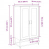 Komoda biała 68x39x123 cm stal