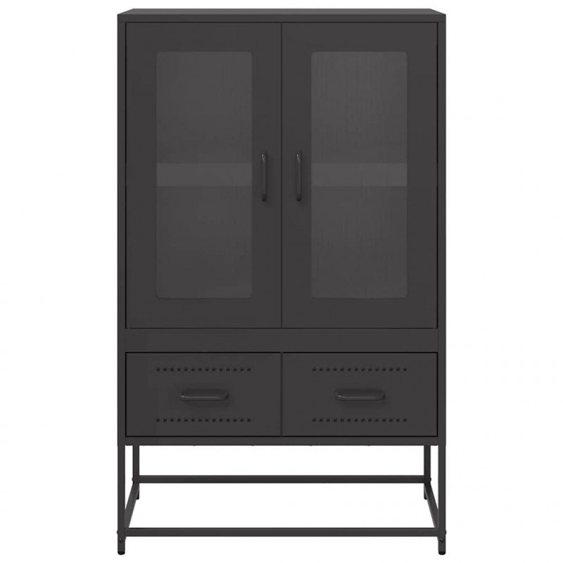 Szafka, czarna, 68x39x111,5 cm, stal