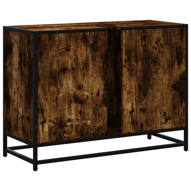 Szafka pod umywalkę przydymiony dąb, 80x33x60 cm