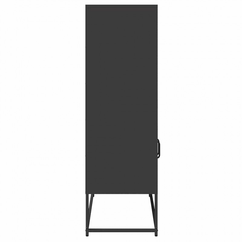 Szafka, czarna, 68x39x123 cm, stal