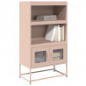 Komoda wysoka różowa 68x39x123 cm stalowa