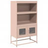 Komoda wysoka różowa 68x39x123 cm stalowa