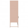 Komoda wysoka różowa 68x39x123 cm stalowa