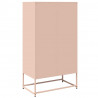 Komoda wysoka różowa 68x39x123 cm stalowa