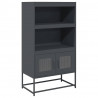 Komoda wysoka Antracyt 68x39x123 cm Stal