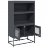 Komoda wysoka Antracyt 68x39x123 cm Stal