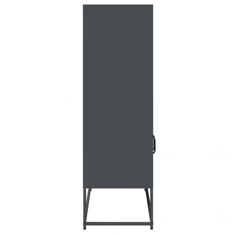 Komoda wysoka Antracyt 68x39x123 cm Stal
