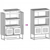 Komoda wysoka Antracyt 68x39x123 cm Stal