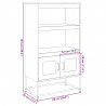 Komoda wysoka Antracyt 68x39x123 cm Stal