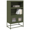 Komoda Oliwkowo-zielona 68x39x123 cm Stal