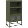 Komoda Oliwkowo-zielona 68x39x123 cm Stal