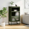 Komoda Oliwkowo-zielona 68x39x123 cm Stal