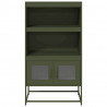 Komoda Oliwkowo-zielona 68x39x123 cm Stal