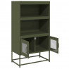 Komoda Oliwkowo-zielona 68x39x123 cm Stal