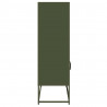 Komoda Oliwkowo-zielona 68x39x123 cm Stal