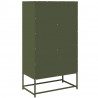 Komoda Oliwkowo-zielona 68x39x123 cm Stal