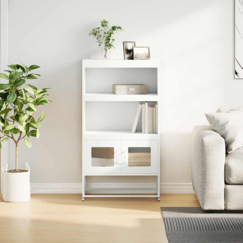 Komoda biała 68x39x123 cm stal
