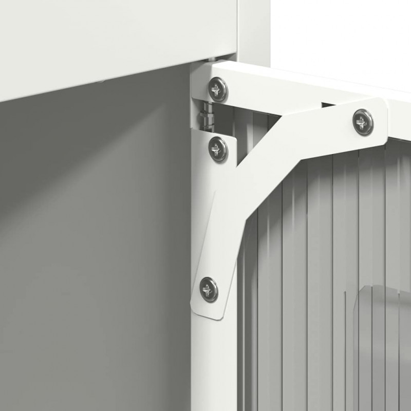 Komoda biała 68x39x123 cm stal