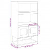 Komoda biała 68x39x123 cm stal