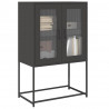 Komoda wysoka czarna 68x39x107 cm stalowa