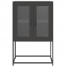 Komoda wysoka czarna 68x39x107 cm stalowa