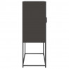 Komoda wysoka czarna 68x39x107 cm stalowa