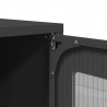 Komoda wysoka czarna 68x39x107 cm stalowa