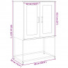 Komoda wysoka czarna 68x39x107 cm stalowa